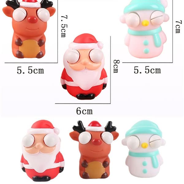 3 stk juleleker Fidget Toy Stressavlastningsleke