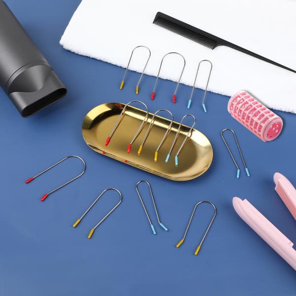 24 Pcs Hot Curler Clips Replacement Hot Roller Clips Rollers Fastening Pins Compatible with Home Salon Random Color