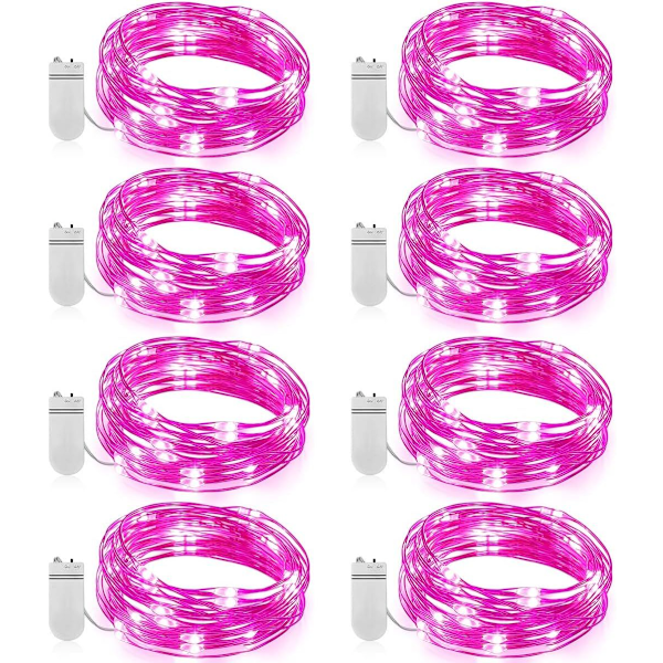 8-pack Fe-ljus 7,2 fot 20 LED-lampor Batteridrivna ljusslingor Mini LED-ljusslingor Twinkle