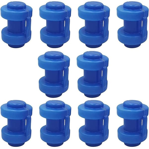 Pack of 10 Trampoline Pole Caps, Durable Trampoline Fence Pole Caps, Thickened Trampoline Caps for Net Hook Trampoline Net (Blue)