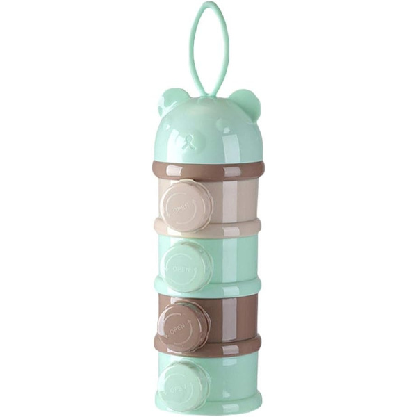 Babymatare mjölkpulverbehållare 4 fack dispenser formel
