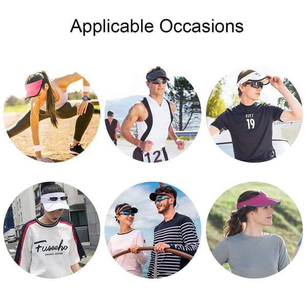 Sun Visor Cap - Women's Ponytail Baseball Cap, Washed Outdoor Trucker Hat, Plain Dad Hat, Adjustable Twill Golf Tennis Sun Visors for Men white