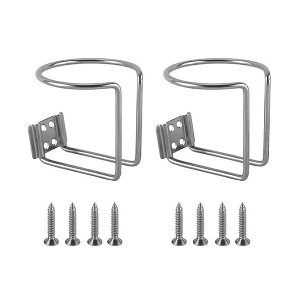 Kopholder i rustfrit stål til båd, yacht, kajak, trailer, hardwaretilbehør, 2 stk.