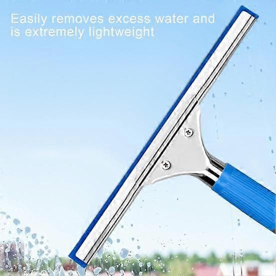 Professional Window Squeegee with Rubber Lip, Long Handle, Bathroom Shower, Window Wiper, Glass Cleaning Tool black black 40cm