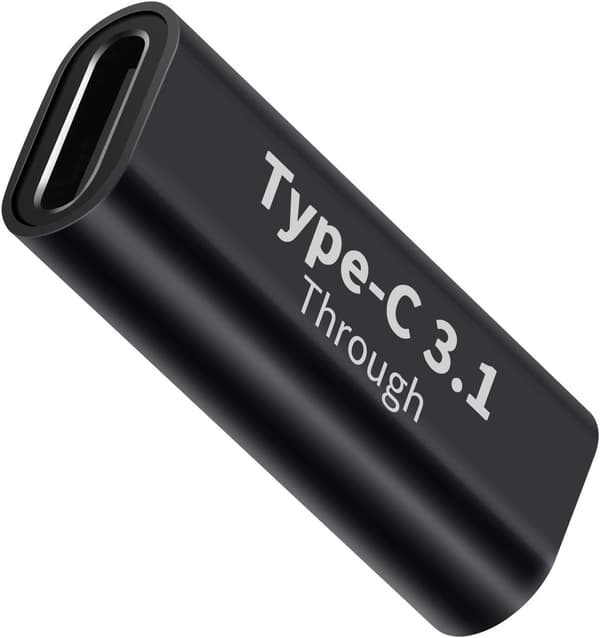 USB C-hunn til hunn-adaptere (2), støtter hurtiglading og dataoverføringsutvidelse, 10 Gbps hastighet