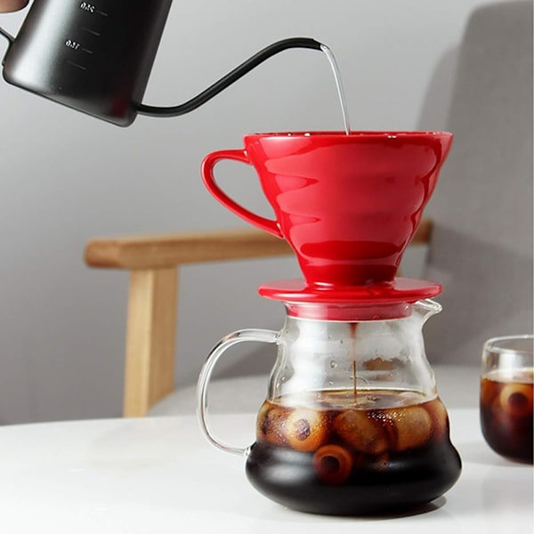 Kaffe Maskin Glas Range Kaffeebereiter, Hitzebeständige Kaffeemaschine, Klar, 600ml