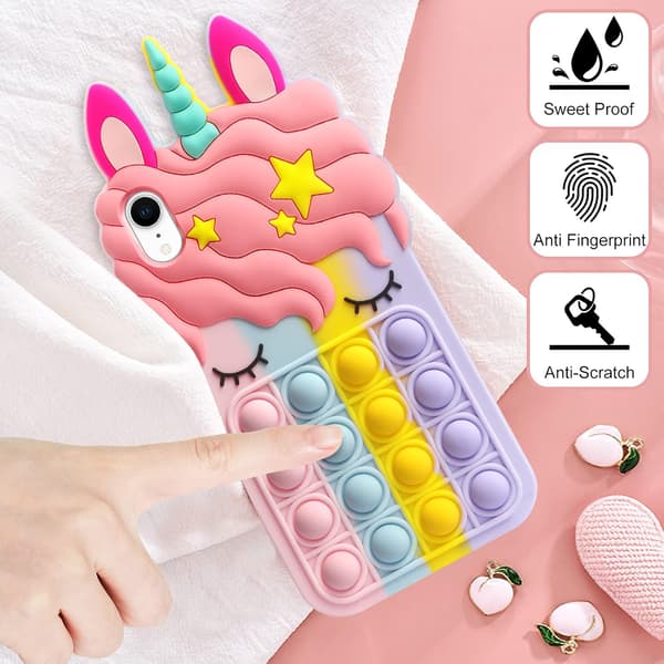 Pop It Fidget Legetøjs Telefon Cover til iPhone Beskyttelse Blødt Silikon - Spot Salg iphone11