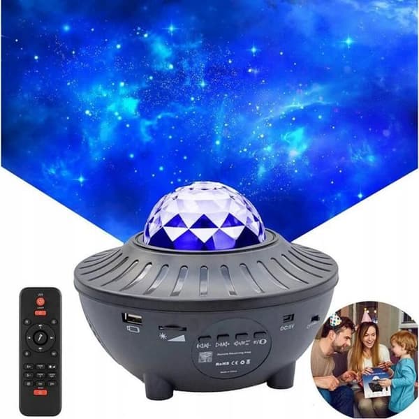 Baby Night Light Laser Star Projector LED with Connected Music, Starry Sky Effect Light Projection