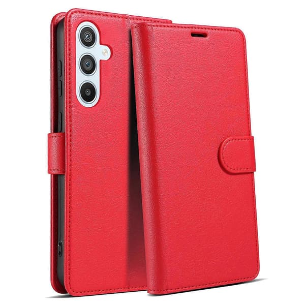 For Samsung Galaxy A16 5G 4G Case Magnetic RFID Protection Leather Wallet Case - Black Multicolor