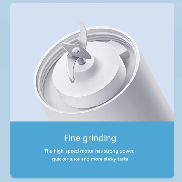 Bärbar elektrisk juicepress, mixer, 350 ml trådlös multifunktionell mini USB-uppladdningsbar juicekopp