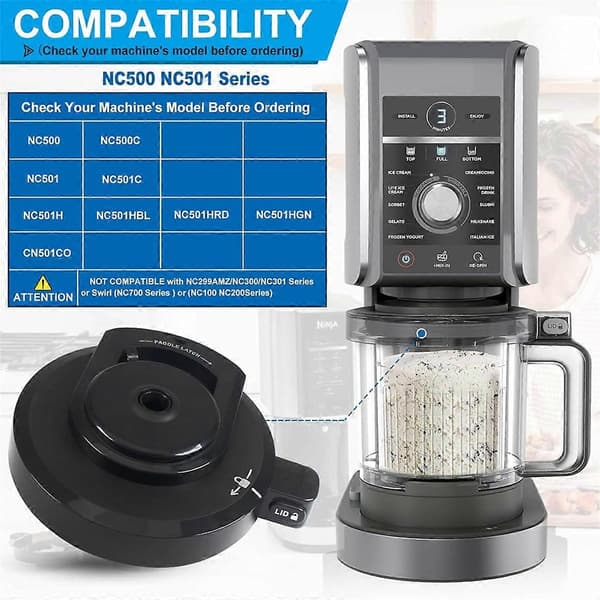 Outer Bowl Lid for NC500/NC501 Series Ice Cream Maker, NO Paddle