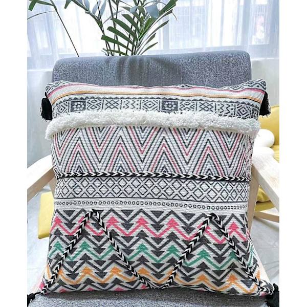 1 Kuddfodral Boho Kudde Linne Soffa Kudde 45x45 Cm