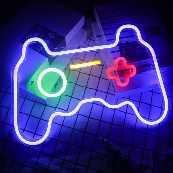 Spelformad Neon Skylt Led Vägg Neonljus Coola Natt Skyltar Usb Drivna För Sovrum Bar Internetcafé