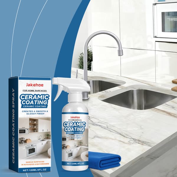 Ceramic Coating Spray Kit: Kitchen & Bathroom Floor Tile Restoration – Cleaning, Protection, Brightening & Care