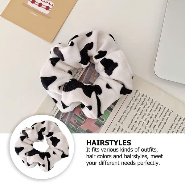 5-pack Ko Leopard Mönster Stretch Hårband Dam Ponytail Hårband