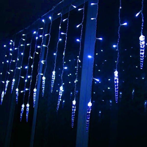 (Blå) LED dekorativ utomhusbelysning, 3,5 meter LED istappsljus