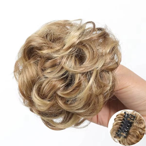 Pillow Head Wig Scrunchy Clip In Curly Knot Lazy Updo-2pcs 2pcs