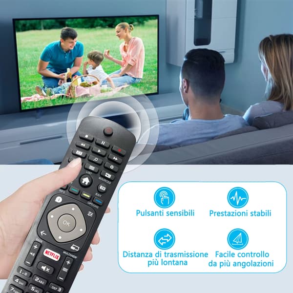 Philips Compatible Universal Remote Control 996596003606 black black