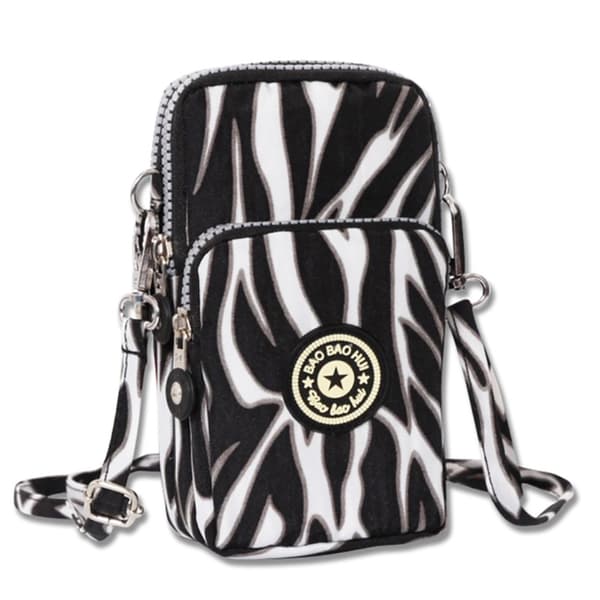 Stylish Practical Mobile Bag Shoulder Bag Kaffe Blomma