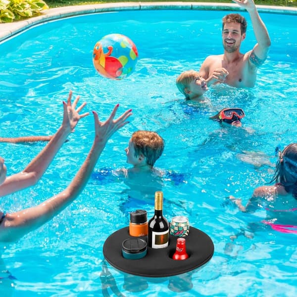 Flydende drikkeholder til pool | Boblebad drikkebakke med 5 huller | Flydende spa drikkebakke til pool, strandfloat, drikkeholder til
