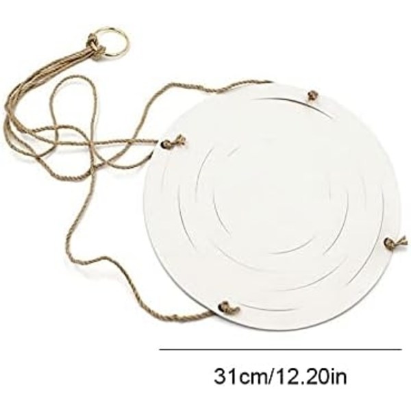 Läderhängande blomkruka - För inomhus- och utomhusbruk - 31 cm / 15 cm, vit
