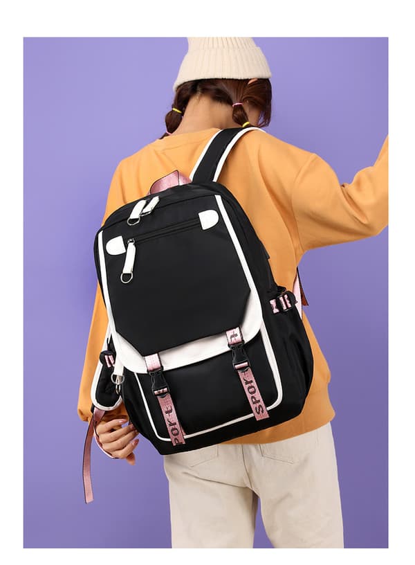 Blackpink Backpack with Headphone Port USB Charging Amplifier
