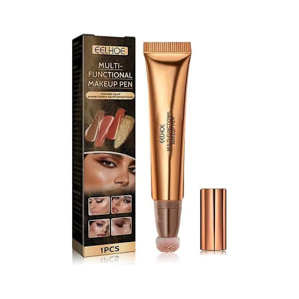 Multifunktionel highlighter makeup pen, 6 farver, naturlig blush, highlighter, konturpen, ansigtskonturpulver, nuance 01.
