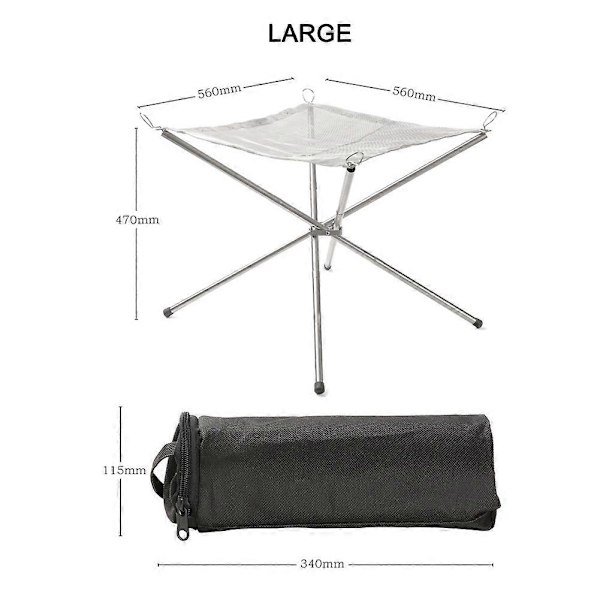 Utomhus Camping BBQ Eldstad Spis Vedspis Bärbar Hopfällbar Grill Eld Vedspis