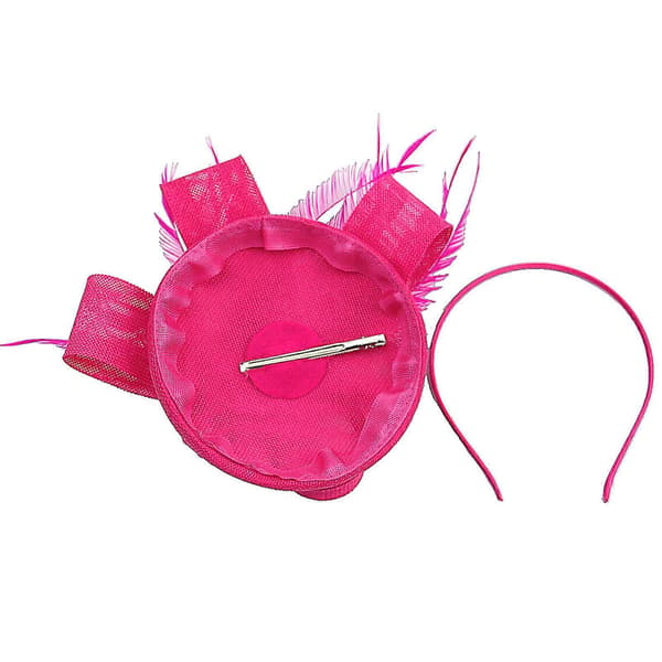 Fascinator og hårnålssett for kvinner, perlepyntet hatt, elegante hårtilbehør for bryllup og temafester Yellow