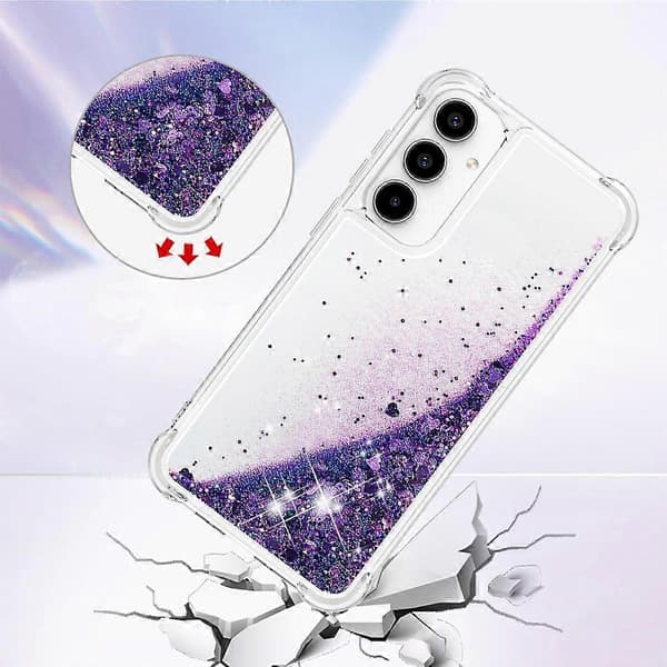 Til Samsung Galaxy A56 5G TPU-deksel Glitter Quick Sand Støtsikker telefon