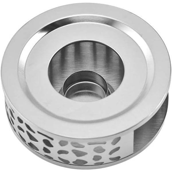 Rostfritt Stål Tekanna Värmare Bas med ihålig ram design Ljusstake, Tekanna Kaffe Mat Värmare