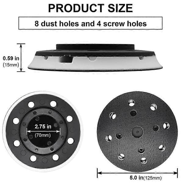 492280 Sanding Pad, 125 mm (5 inch), 8-hole, compatible with