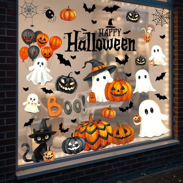 Halloween Vindusdekorasjoner Høst Halloween Dekorasjoner Innendørs