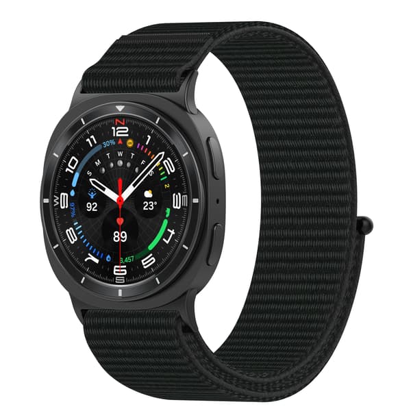 Komfortabelt vævet armbånd til Samsung Galaxy Watch8/Classic Sort