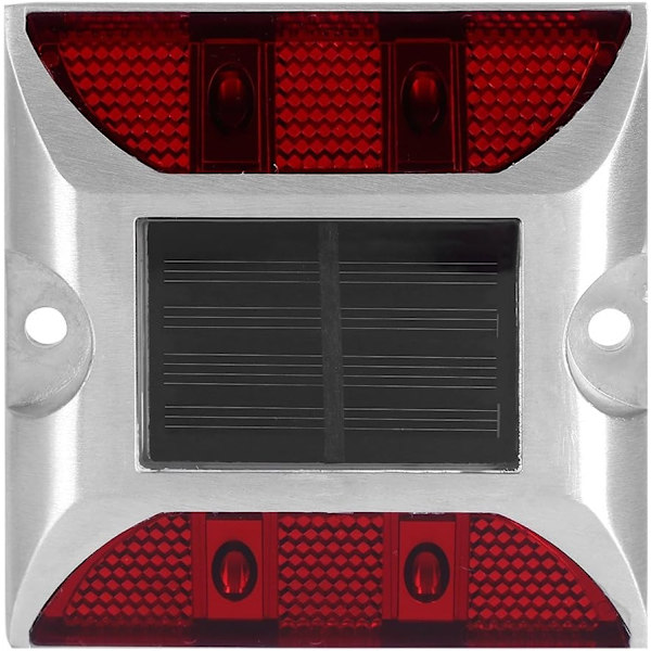 4 LED Aluminiumlegering Solcells Drivna Väg Steglampa Utomhus Fyrkantig Vattentät Uppfart Stigen Ljus