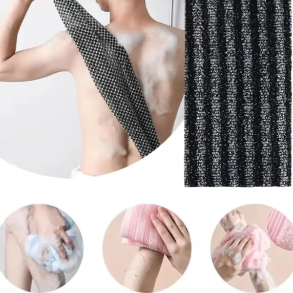4 eksfolierende badehåndklær for menn og kvinner Pink+blue 4 Pcs