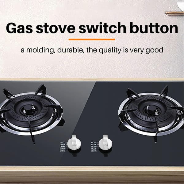 Spisknobs, Ugnsknopp (4 st), 6 mm Universella Silverfärgade Gaskontrollknoppar Adaptrar Ugnsvred Coo