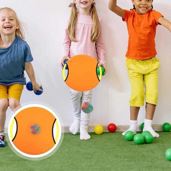 Elastisk ballpadle kaste- og fangespillsett for barn som leker 1 sett