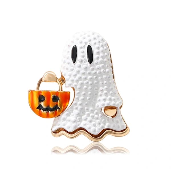 Elegant Spøgelsesgræskar Nål Robust Halloween Smykkegave