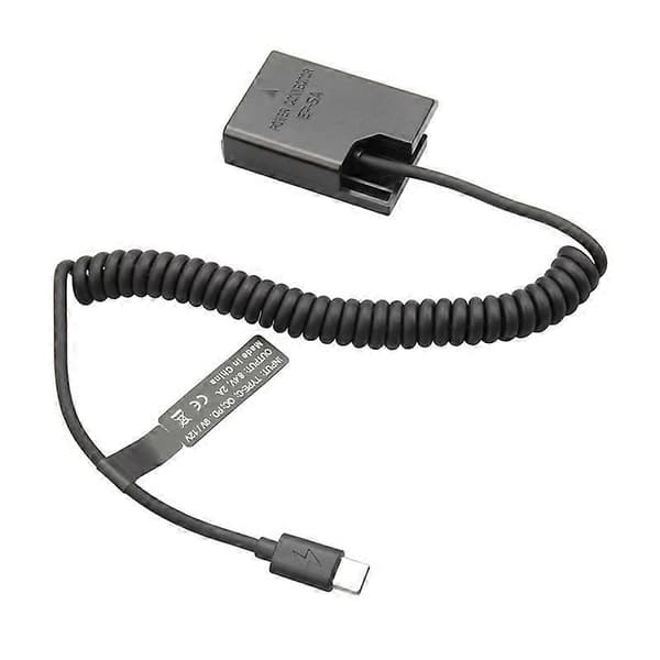 EL14 dummy-batteriadapter Type-C spiralkabel, kompatibel med D3100 D3500