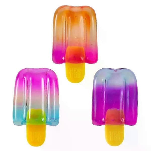 Is Squeeze Squishy Legetøj Gradient Farve Popsicle Design, Sommer Sensorisk Stresslindrende Fidget Legetøj, Perfekt til Påskekurve, Festgaver &... orange 1PCS
