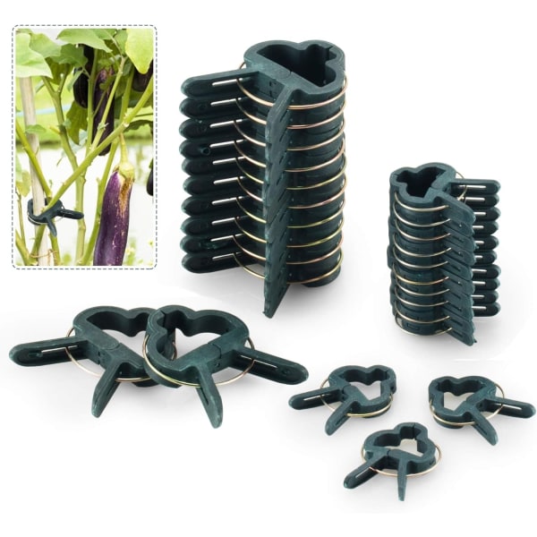60 st justerbara växtstöd clips trädgårdsstake lock stödstruktur fäste för trädgård