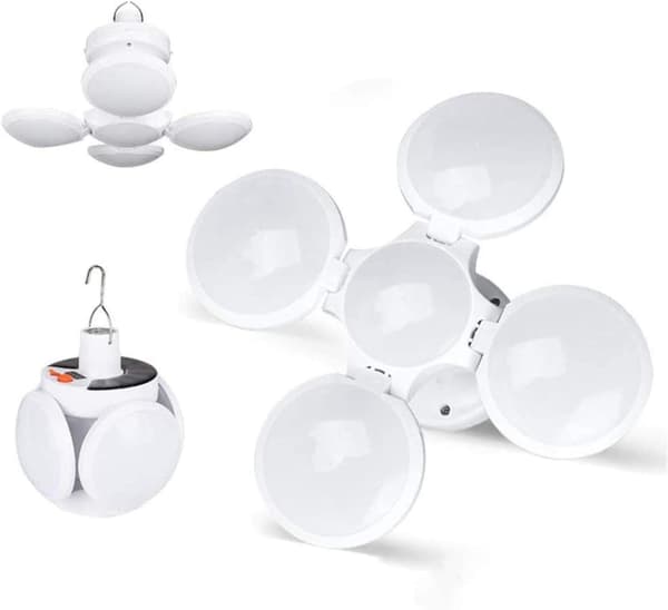 Hopfällbara solcellslampor för camping - Ultraklara LED-hänglampor - Säkerhetsbelysning