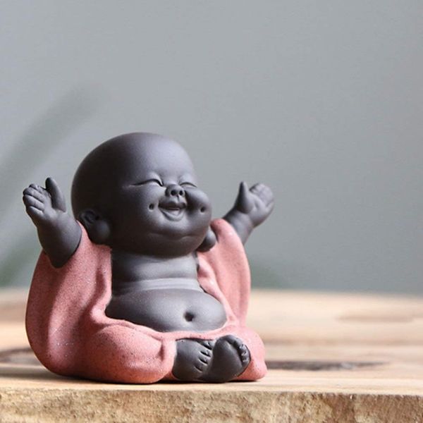 2025 Lämplig Skrattande Buddha Staty - Orange