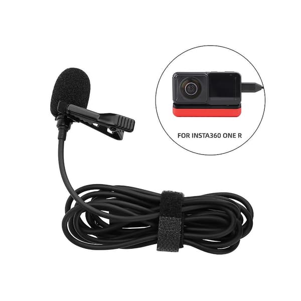Lavalier Microphone for insta360 One X2 X3 / One R RS Action Camera 2 3 HIFI ONE R