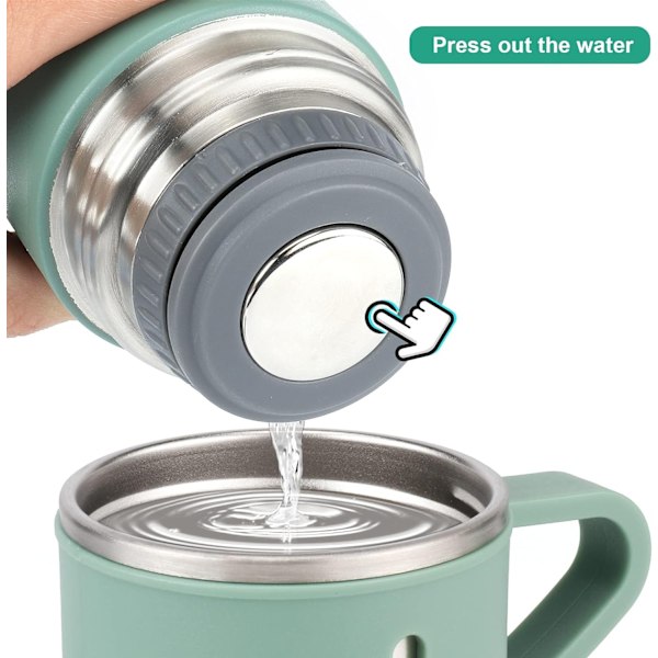 Rostfritt stål Thermo 500Ml/16.9Oz Vakuumisolerad flaska med kopp för kaffe varm dryck och kall