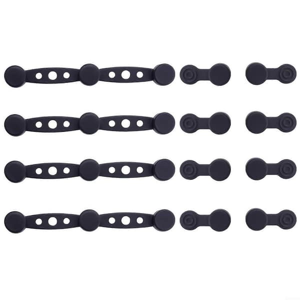 Magnetisk silikoneholder til frituregryde bagepapir, 4 sæt monteringsklemmer, non-stick tilbehør, rød, sort, grå (sort)