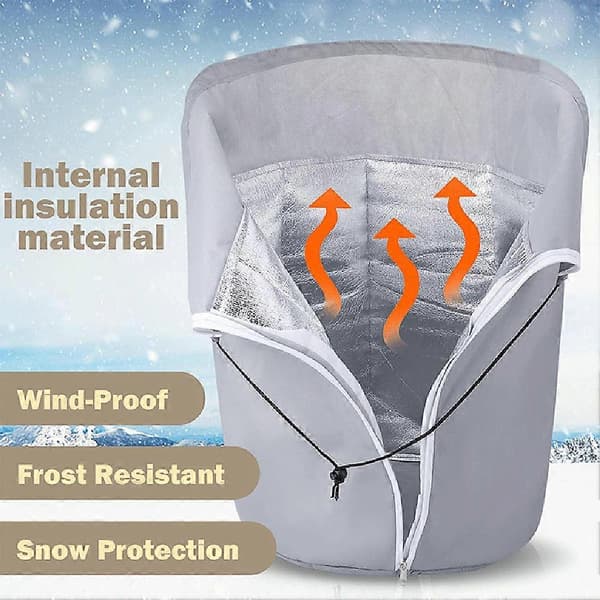 Plant Winter Protection Pot Frost Protection Cold-Resistant Protective Bag with Drawstring for Potted Plants S