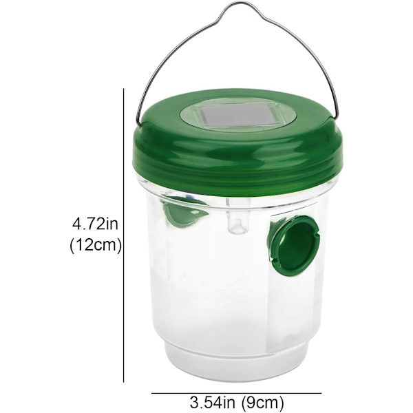 2 st solcellsdrivna getingfällor med LED-ljus, insektsfällor, bug catcher honungsfälla bin getingar
