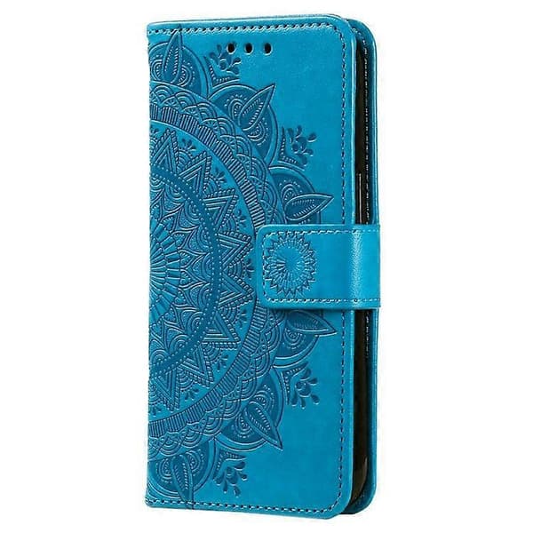 Stativfodral för OnePlus 13R 5G med Totem-tryck PU Läder Plånboksfodral Blue